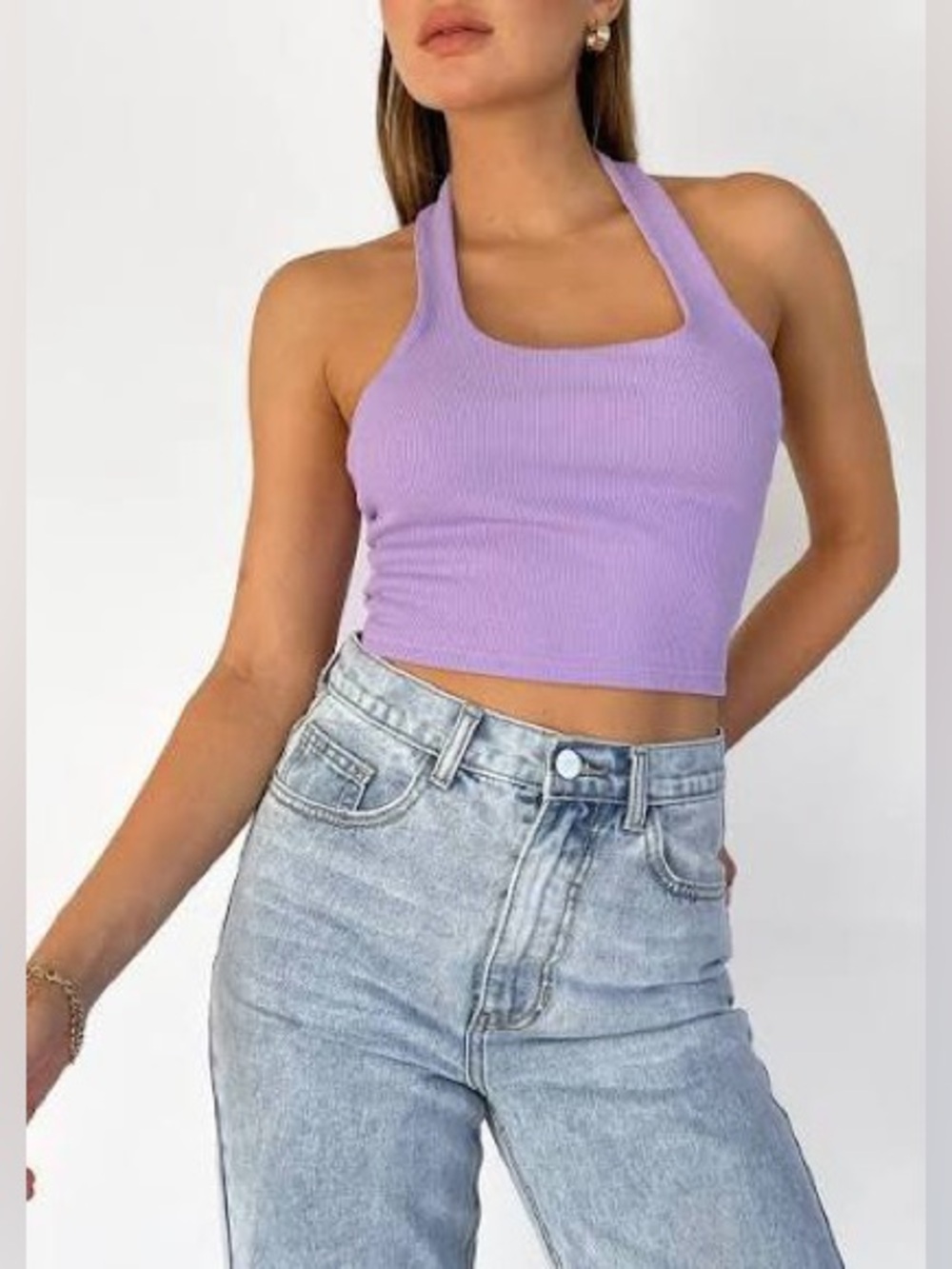 House of Harlow Ribbed Crop Top